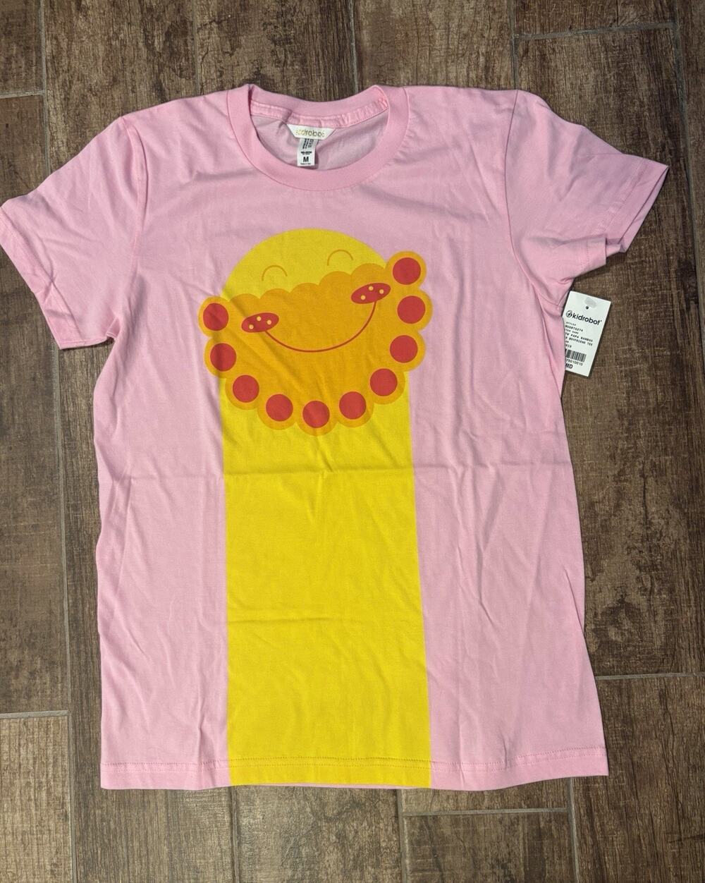 KidRobot top Papa Bamboo Size Medium Pink Orange Red Yellow Tee M